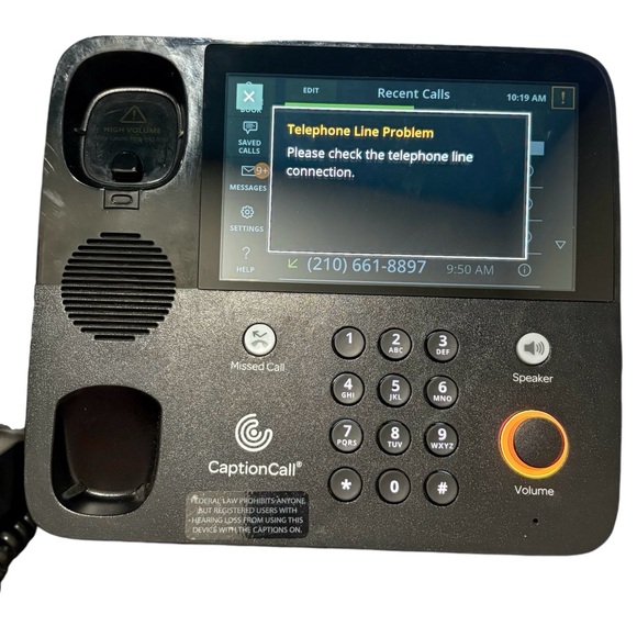 Caption Call 67Tb Hearing Impaired Amplified Touchscreen Captioned Phone - Picture 4 of 5
